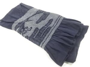 正絹　絞り遠山風景模様男物兵児帯